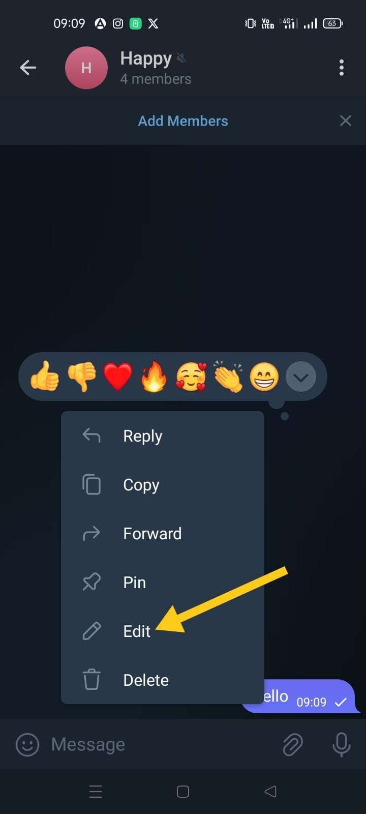 Tap On The Message You Want To Pin