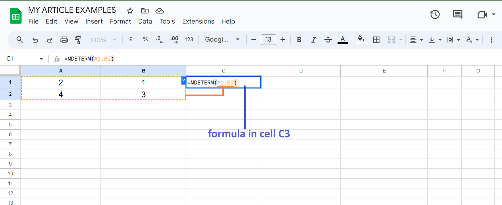 Select The Cells And Insert The Function