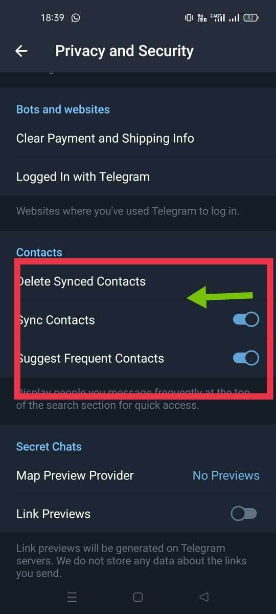 Stop Sync Contacts 