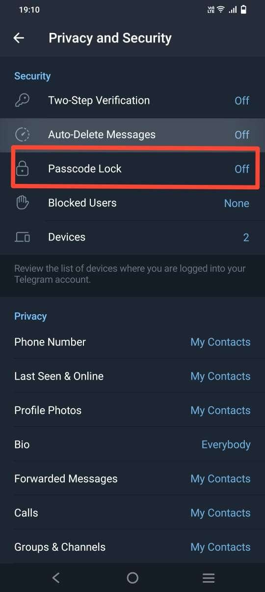 Lock Passcode